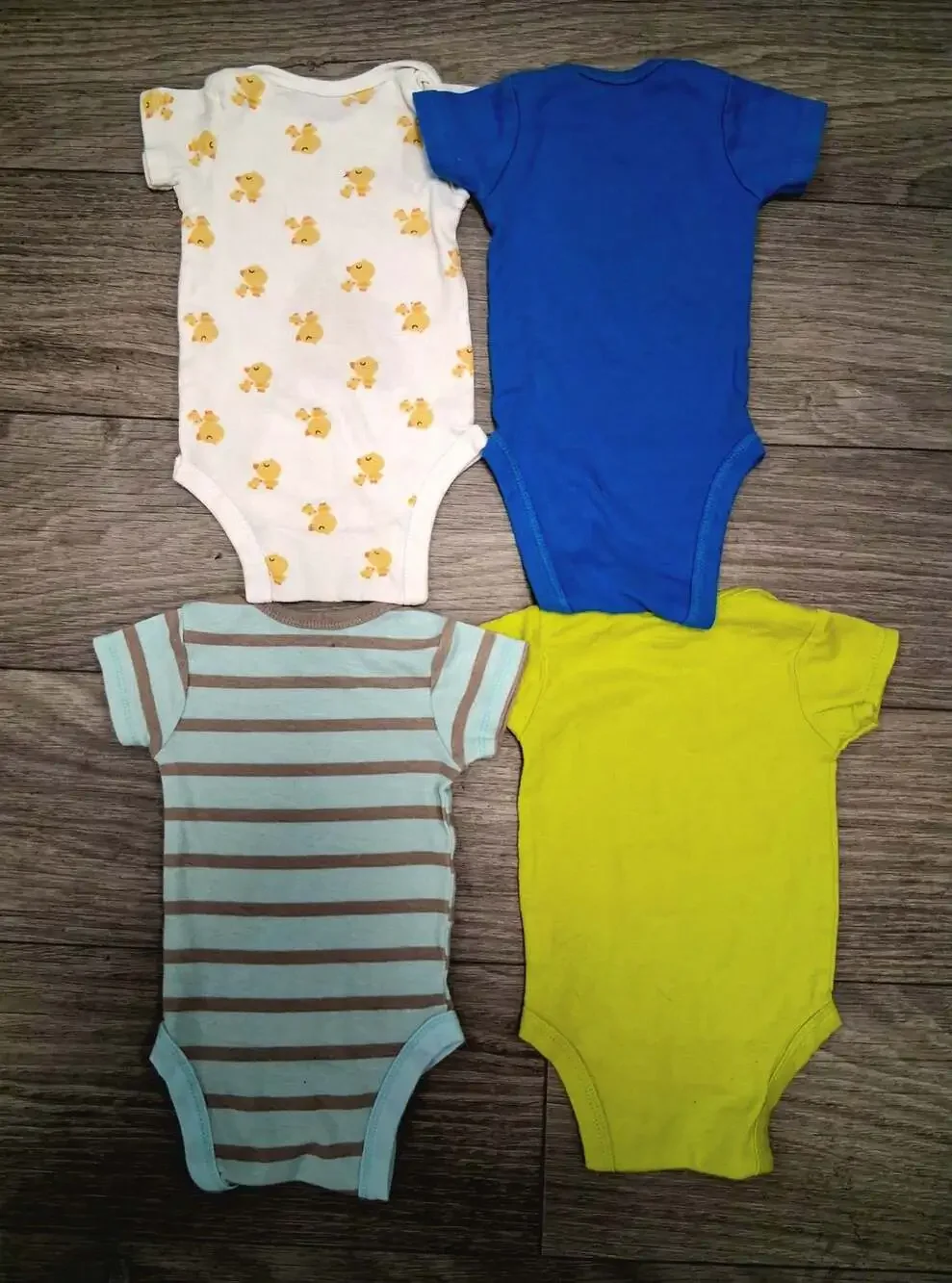 Gerber Baby Boys Short Sleeve Onesies Bodysuits 4-Pack Size 0-3 Months